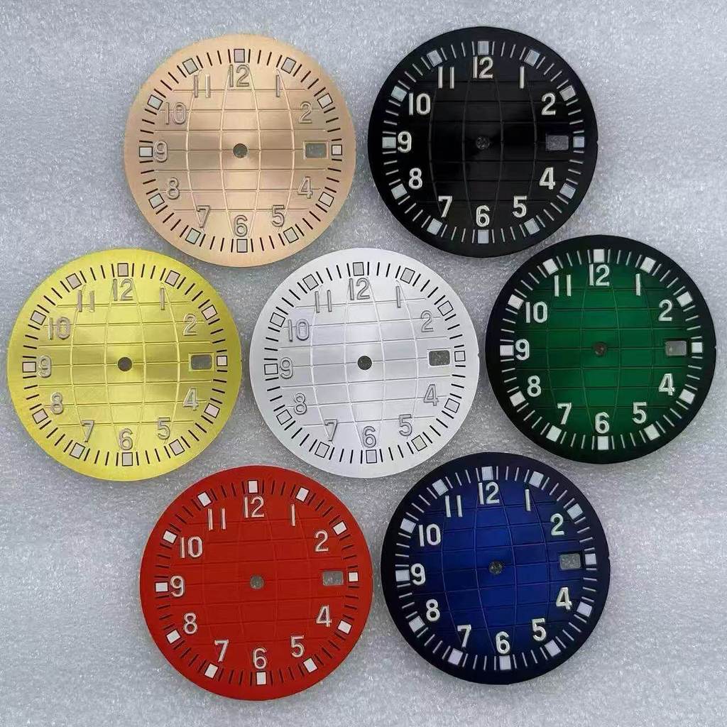 [Dial Accessories 5] NH35 Grenade Pattern Dial Green Luminous Dial เส้นผ่านศูนย์กลาง: 32 มม. เหมาะสํ