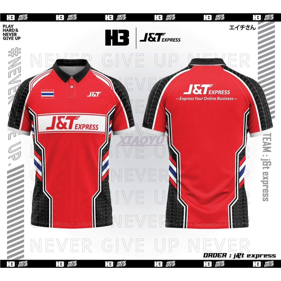 J&T Express Sublimation Red Shirt/A-Bu J&T Red Microfiber Plus Size/J&T Shirt