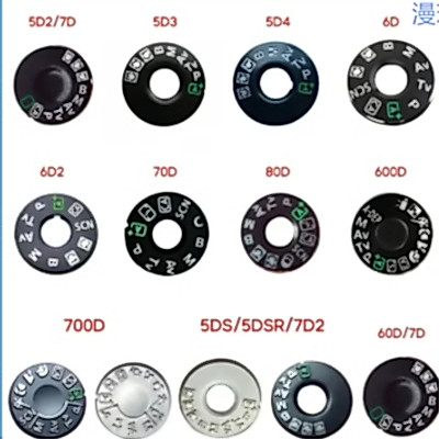 1 PCS ใหม่ฝาครอบด้านบนปุ่มโหมด Dial สําหรับ Canon EOS 5D2/7D 5D3/5D Mark III 5D4/5D Mark IV 6D 60D 70D 80D 90D 6D2 7D2/5DS/5DSR กล้องอะไหล่ซ่อมเทป