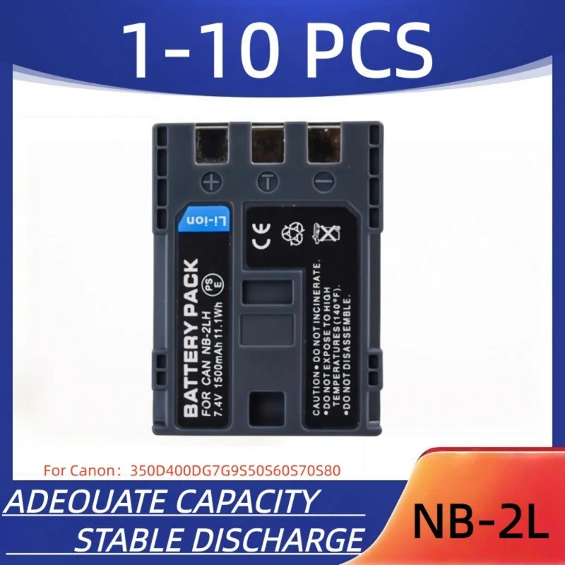 NB-2L แบตเตอรี่กล้องดิจิตอล 7.4V/1500mAh เหมาะสําหรับ Canon PowerShot G7, G9, S30, S40, EOS 350D, 40