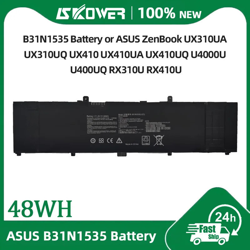 11.4V 48Wh B31N1535 แบตเตอรี่สําหรับ ASUS ZenBook UX310 UX310UA UX310UQ UX410 UX410UA UX410UQ U4000U