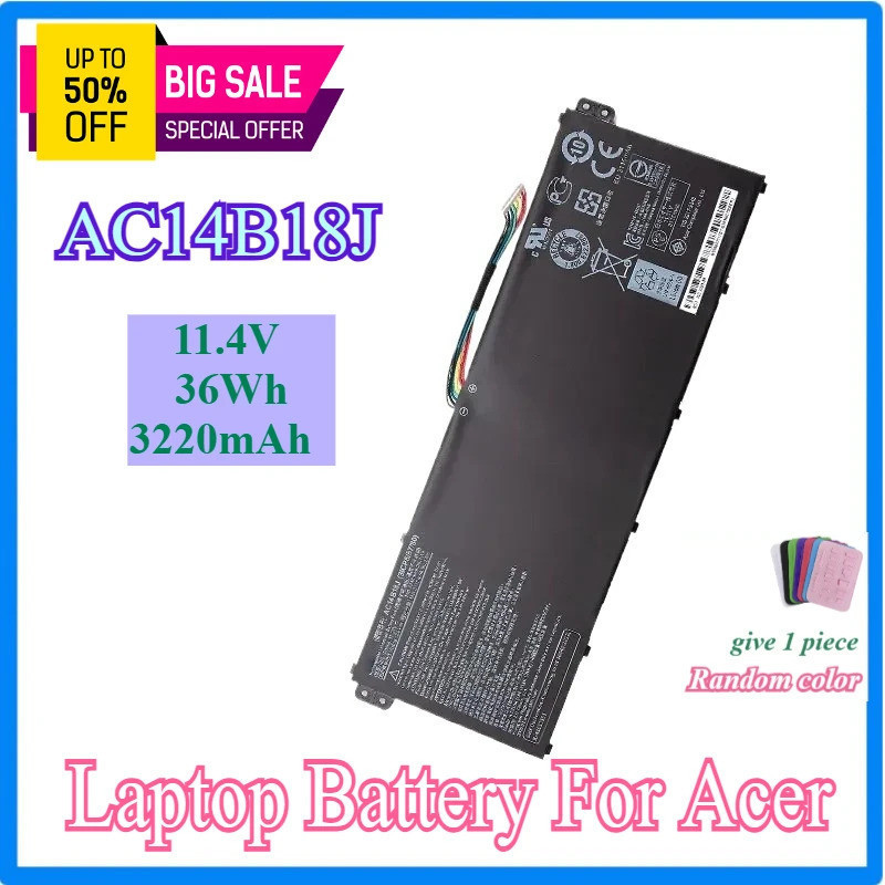 AC14B13J แบตเตอรี่แล็ปท็อปสําหรับ Acer Aspire E3-111 E3-112 E3-112M ES1-531 MS2394 B115-MP EX2519 N1