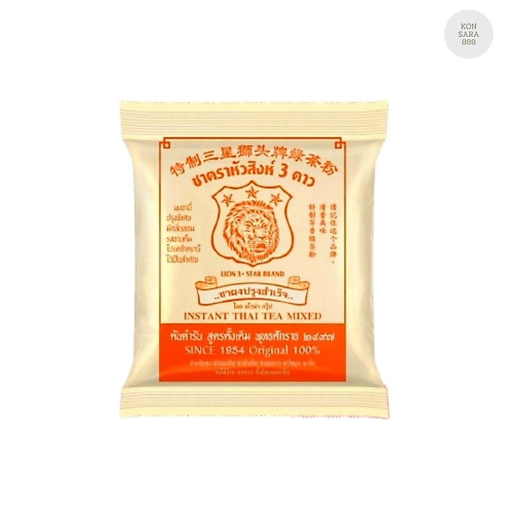 Aroma ชาโบราณ ชาหัวสิงห์ ชาผงปรุงสำเร็จ ตราหัวสิงห์ 3 ดาว (400 กรัม/ซอง) 029450