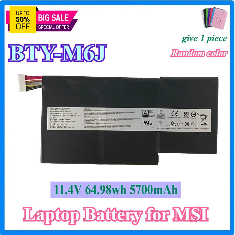 BTY-M6J BTY-U6J แบตเตอรี่แล็ปท็อปสําหรับ MSI GS63 GS63VR GS73 GS73VR WS63 WS63VR Series โน้ตบุ๊ค MS-