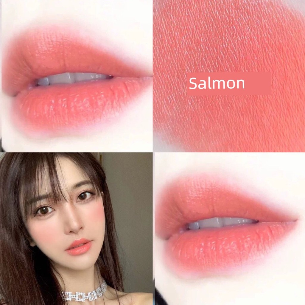 lipstick ลิปสติก Sister Xinxin Cream Apricot Fresh Black Skin Carefully ใส่ลิปสติก