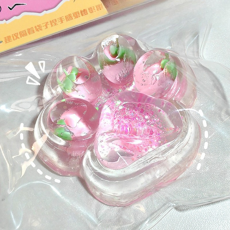 แมวขนาดใหญ่ Paw Taba Squishy ของเล่น Clear Fufu Squishy Sensory Fidget ของเล่นเด็กผู้ใหญ่ความวิตกกัง