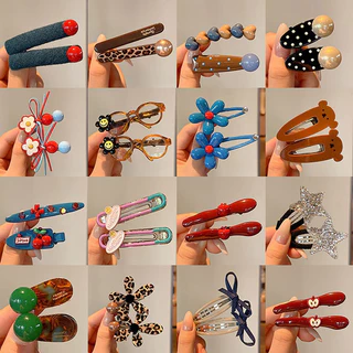 (พร้อมส่งในไทย) กิ๊บติดผมน่ารักแบบคู่ มินิ สีสันสดใส แฟชั่น เครื่องประดับผม