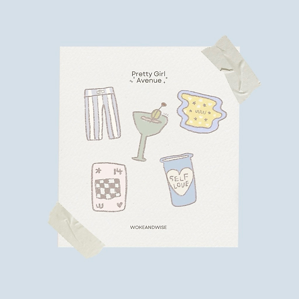 Pretty Girl Avenue Stickers ₊˚⊹ ᰔ WOKEANDWISE