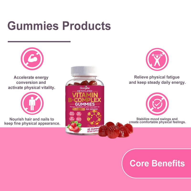 现货速发Googeer Adult B-Complex Vitality Gummies Ease Your Tyredness26627A8/28