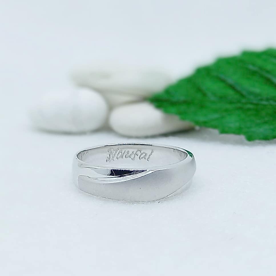 SILVER RING WEDDING RING ENGAGEMENT RING A-06 SINGLE STERLING SILVER