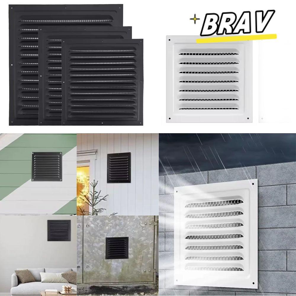 BRAV ตะแกรงช่องระบายอากาศ,อลูมิเนียมความร้อน Cooling Vents แผ่นฝาครอบระบายอากาศ,โลหะ 200*300 มม./200*400 มม.ฝาครอบระบบอากาศหน้าจอหน้าต่าง Square Vent