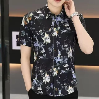 เสื้อฮาวาย สินค้ามาใหม่ hawaii สำหรับผู้ชาย ผ้านิ่มขึ้น สไตล์เกาหลีมาแรงฮาวายสไตล์เกาหลีเสื้อเชิ้ตแนวเกาหลีพร้อมส่ง