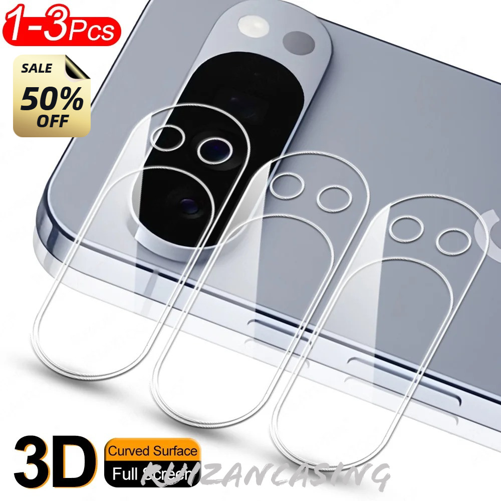 3-1Pcs Clear 3Dโค้งกระจกนิรภัยกล้องเลนส์ProtectorสําหรับGoogle Pixel 10 9 Pro XL 5G 4G Pixel10 Pixel