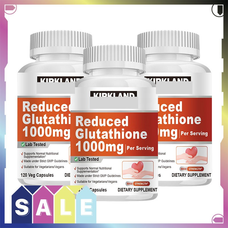 KIRK Reduced Glutathione 1000mg อาหารเสริมผิวขาว ลบเมลานิน รองรับการล้างพิษ