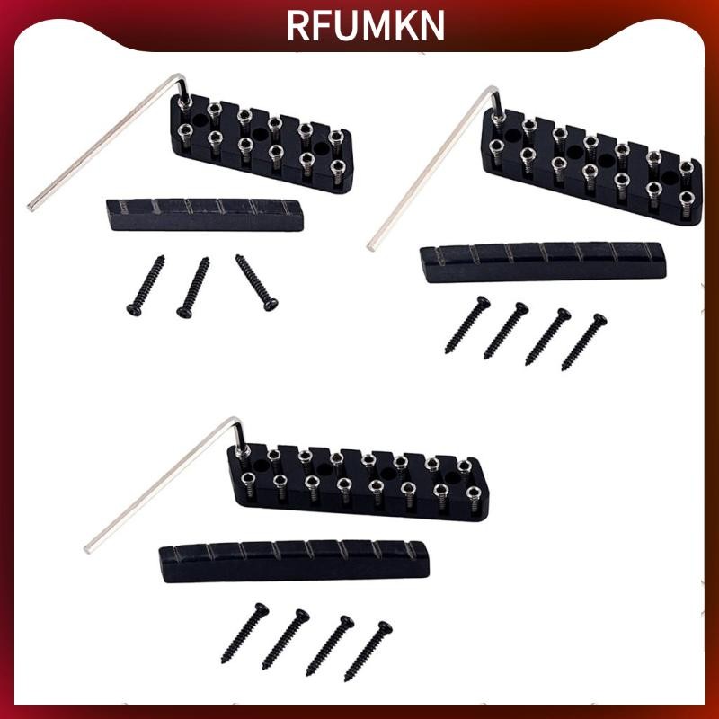 [rfumkn] 6 String/ 7 String/ 8 String Headless Guitar Bridge & Slotted Nut Set