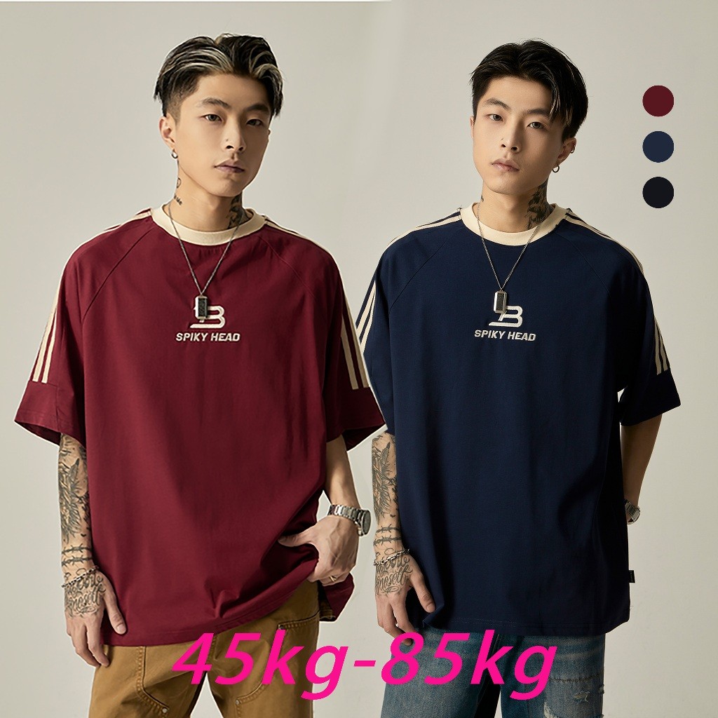 BeCoolMan🍃American High Street แนววินเทจ พิมพ์ลาย แขนสั้นผู้ชาย เสื้อยืด ฤดูร้อน เสื้อท่อนบน ใส่สบาย ไม่เสียรูปง่าย