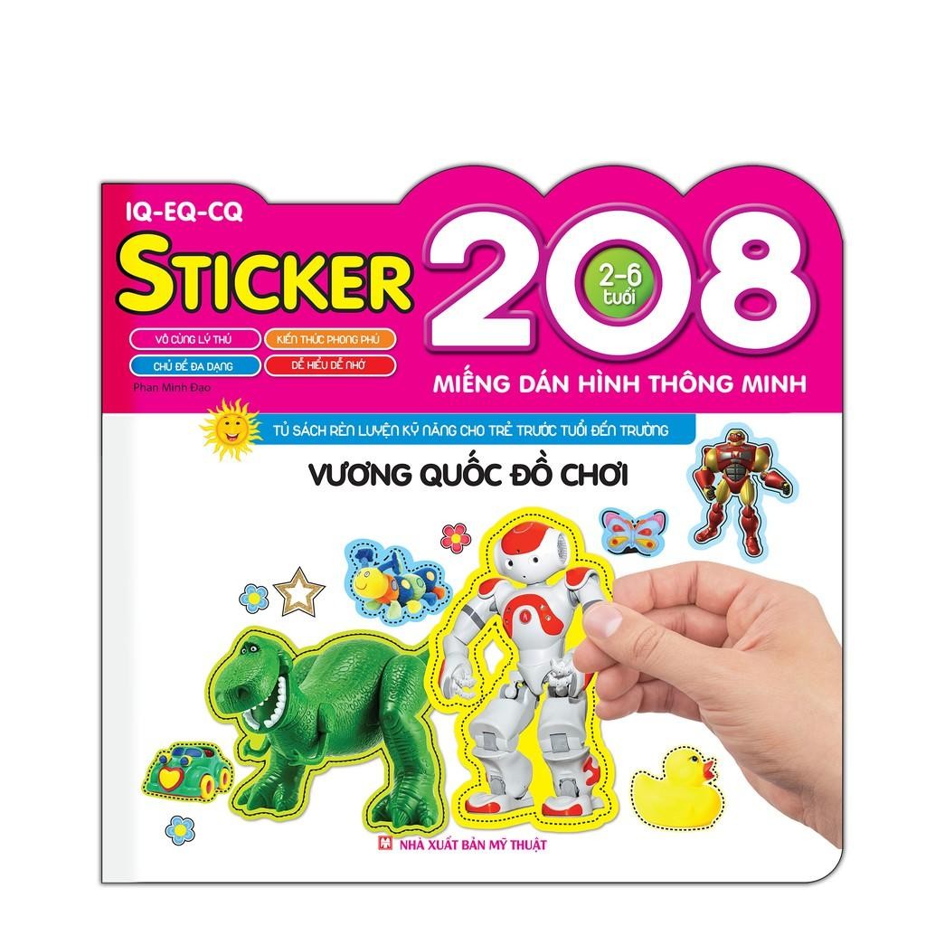 หนังสือ - Toy Kingdom - 208 สติ๊กเกอร์อัจฉริยะ - IQ EQ CQ - Minh Thang