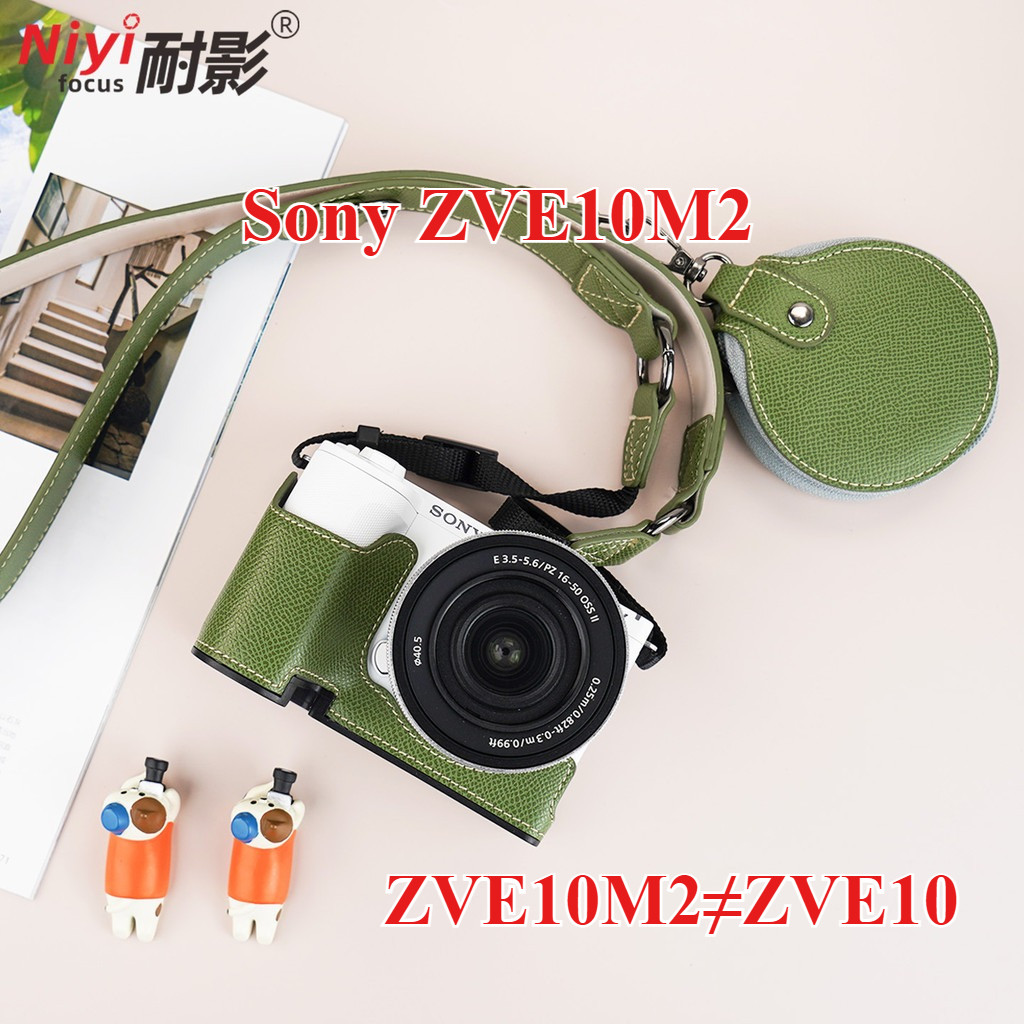 Sony ZVE10 Mark II กล้องกระเป๋าหนัง PU กรณี Protrector สําหรับ Sony ZVE10M2 1/4 Scew ด้านล่างแบตเตอรี่อุปกรณ์เสริมกล้อง