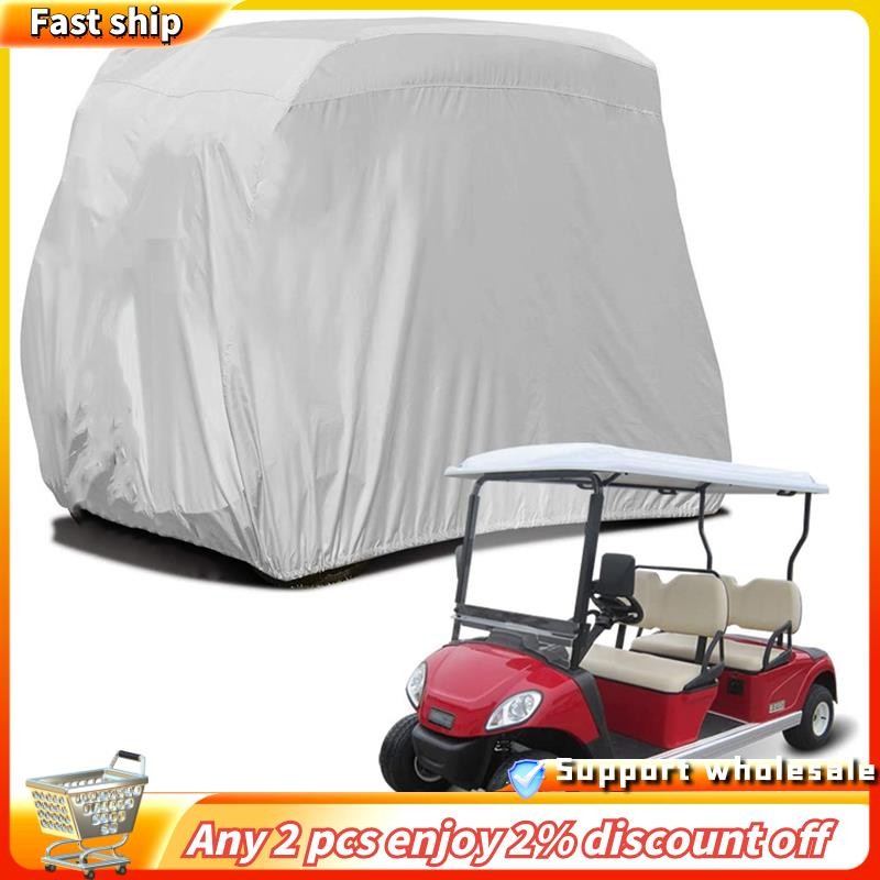 ในสต็อก-4 ฝาครอบรถกอล์ฟโดยสาร 210D Oxford กันน้ํากันฝุ่นหลังคา Rain Cover สําหรับ EZ GO, Club Car,