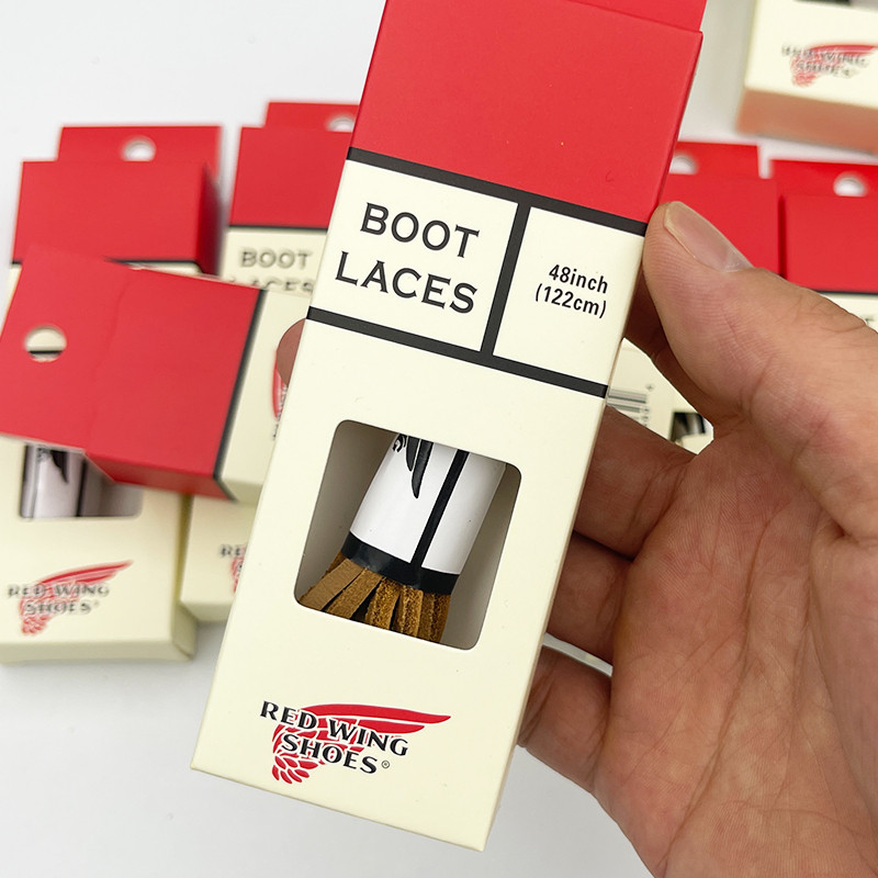 คลังสินค้าพร้อมในประเทศหนังวัวชั้นแรก RedWing RedWing Shoelace Original Cargo Shoes Rhubarb Boots 90