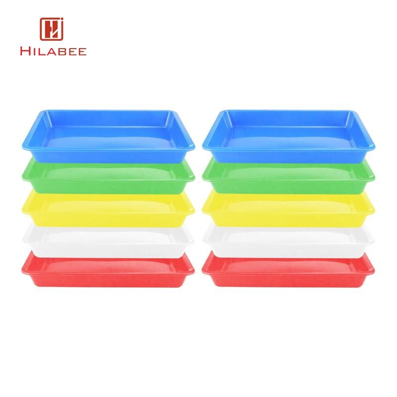 [UsusexaMY] 10 ชิ้นถาดเสิร์ฟ Party กล่องใส่อาหารวางซ้อนกันได้อเนกประสงค์ Platters ถาดตื้นสําหรับ Par