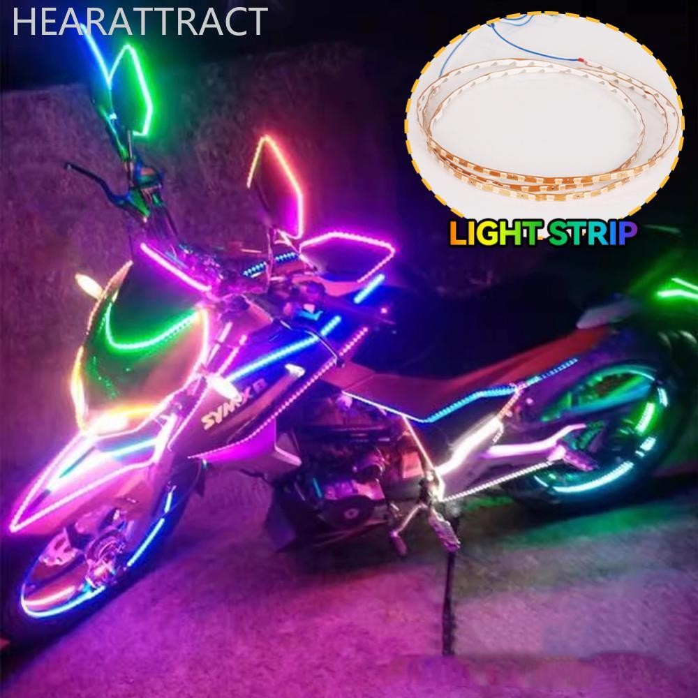 HEARATTRACT 1 PC 90 ซม.90SMD รถจักรยานยนต์ Decroation LED สีสัน Light Strip 3528 เทปยืดหยุ่นเชือก St