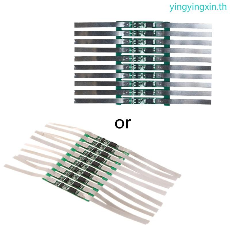 YIN 10 ชิ้น 3 7V 3A 18650 Charger Over Charge สําหรับแผ่นป้องกันพร้อมเข็มขัดบัดกรี