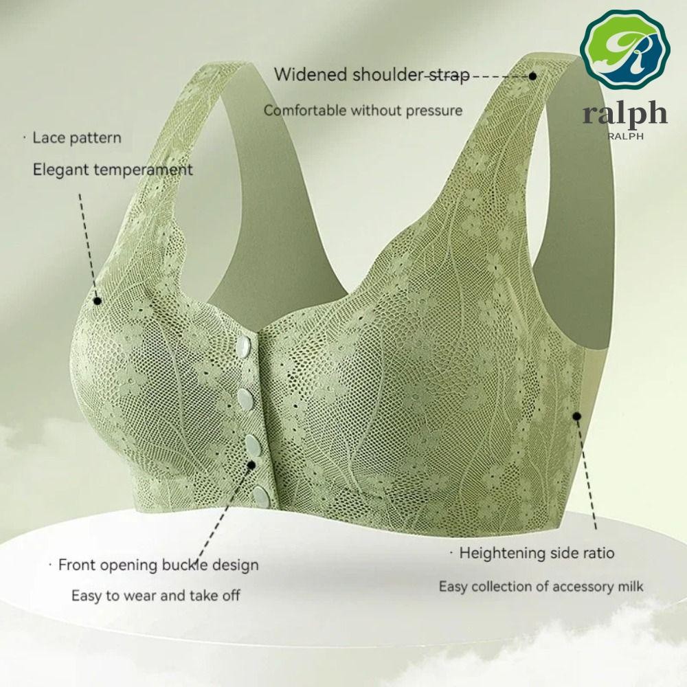 ชุดชั้นในลายลูกไม้จากราล์ฟ ระบายอากาศดี แบบยกทรงไร้สายพร้อมพิมพ์ลายดอกไม้ สำหรับผู้หญิง