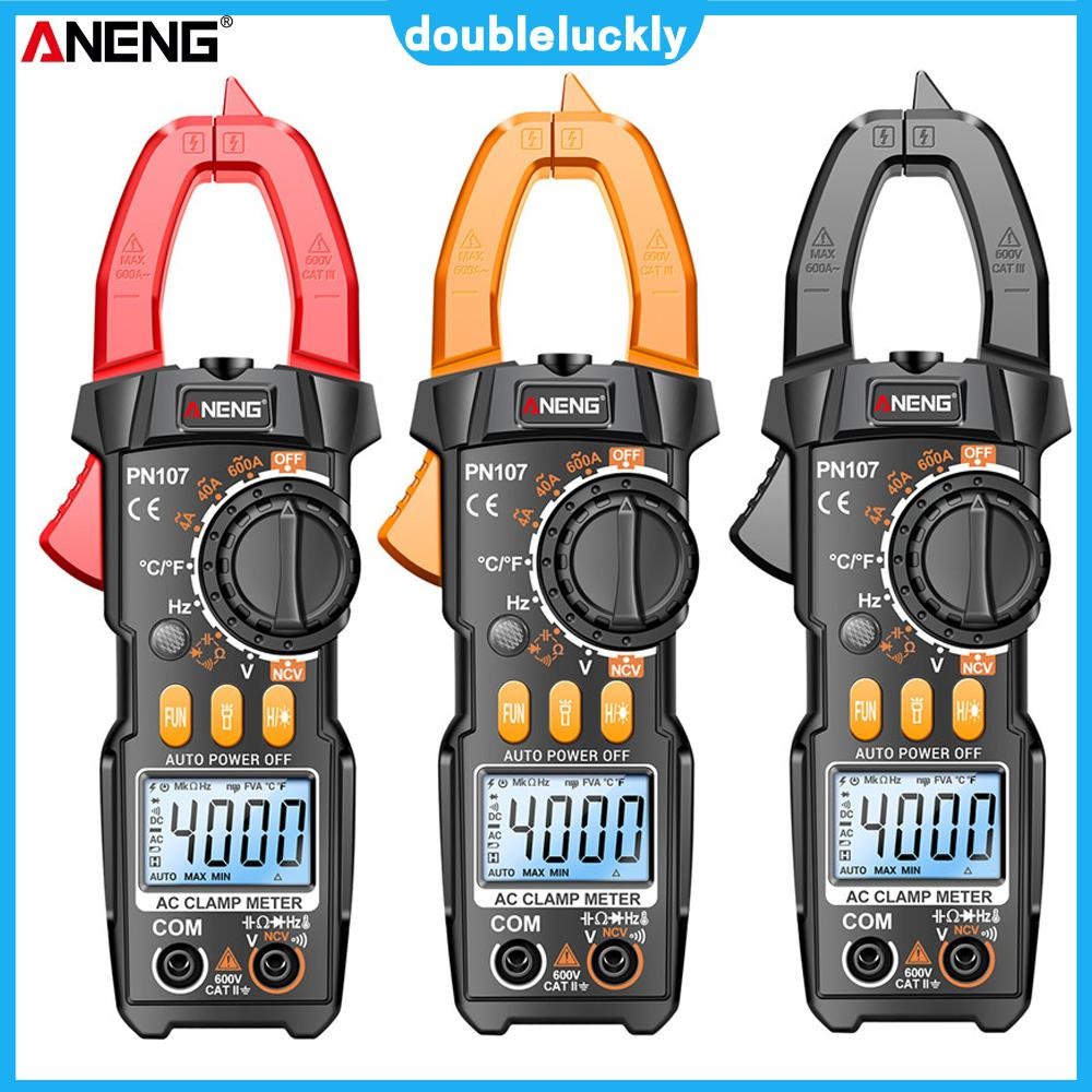 【Hot】ANENG PN107 เครื่องมัลติมิเตอร์ดิจิทัล AC/DC ทดสอบอุณหภูมิ มัลติเทสเตอร์ True RMS 4000