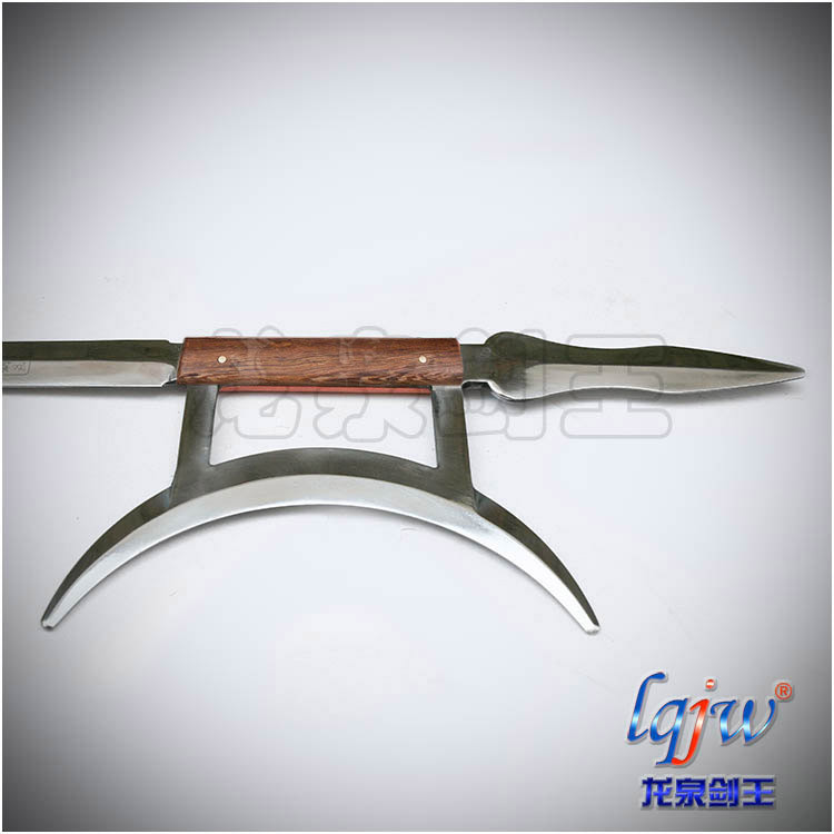 Double Hook Sickle อุปกรณ์ศิลปะการต่อสู้ Tiger Head Sickle Ridge สแตนเลส Performance Practice Compet