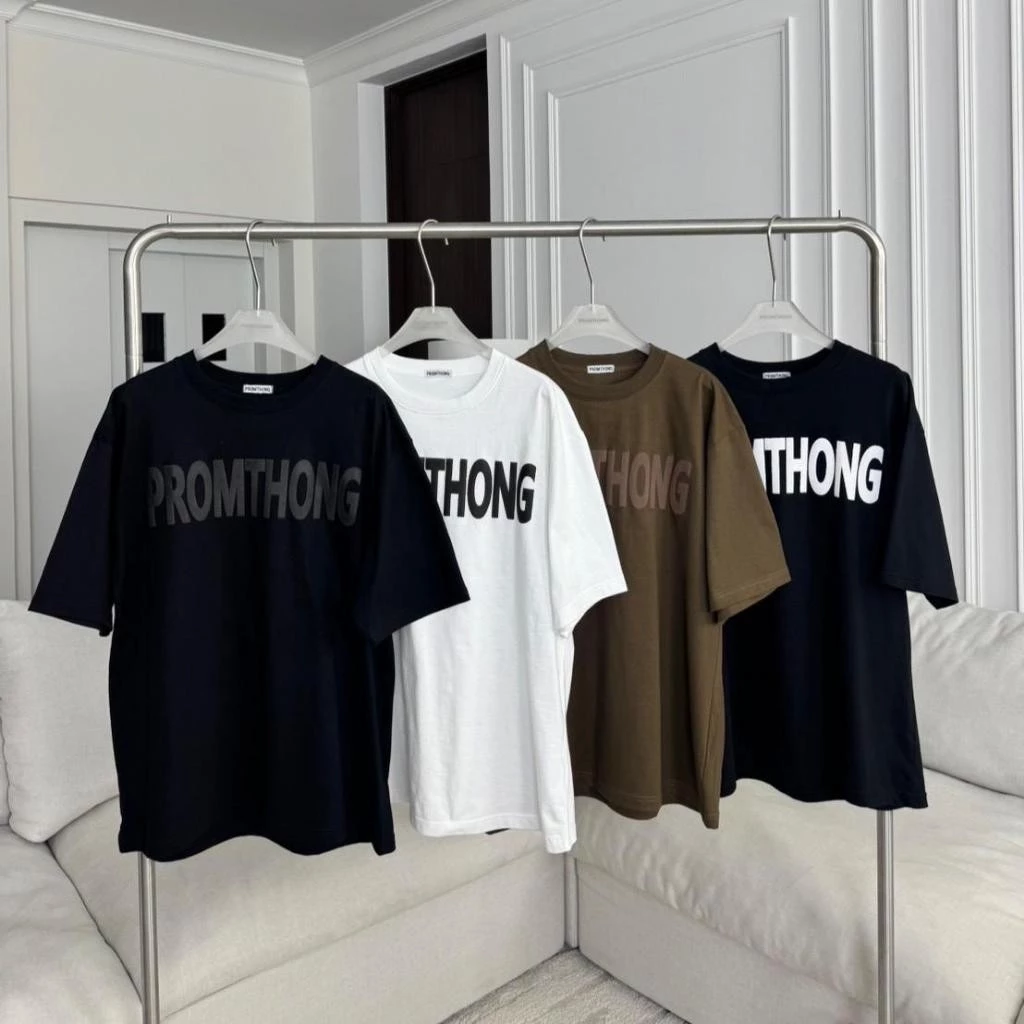 PREMIUM PROMTHONG Logo เสื้อยืดโอเวอร์ไซส์