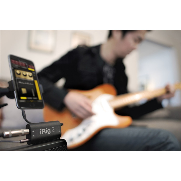 IK มัลติมีเดีย iRig2 กีตาร์ไฟฟ้า Bass Converter อินเทอร์เฟซเสียง Soft Effect อุปกรณ์การบันทึกมือถือ