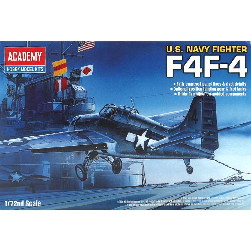 [โมเดลสุขภาพ] Admiral 12451 1/72 American F4F-4 "Wildcat" Fighter