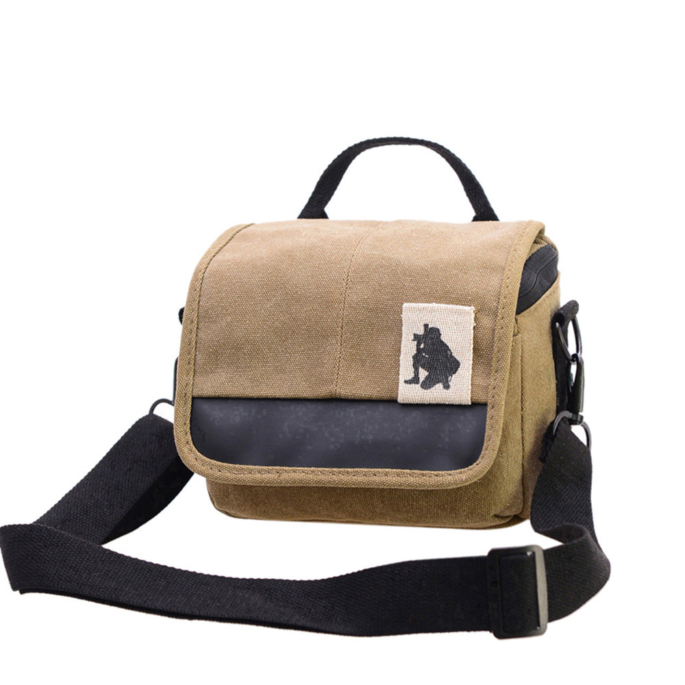 Canvas Micro Single Camera Bag Household dv Camera Bag เหมาะสําหรับ Canon Fuji Telephoto Digital Cam
