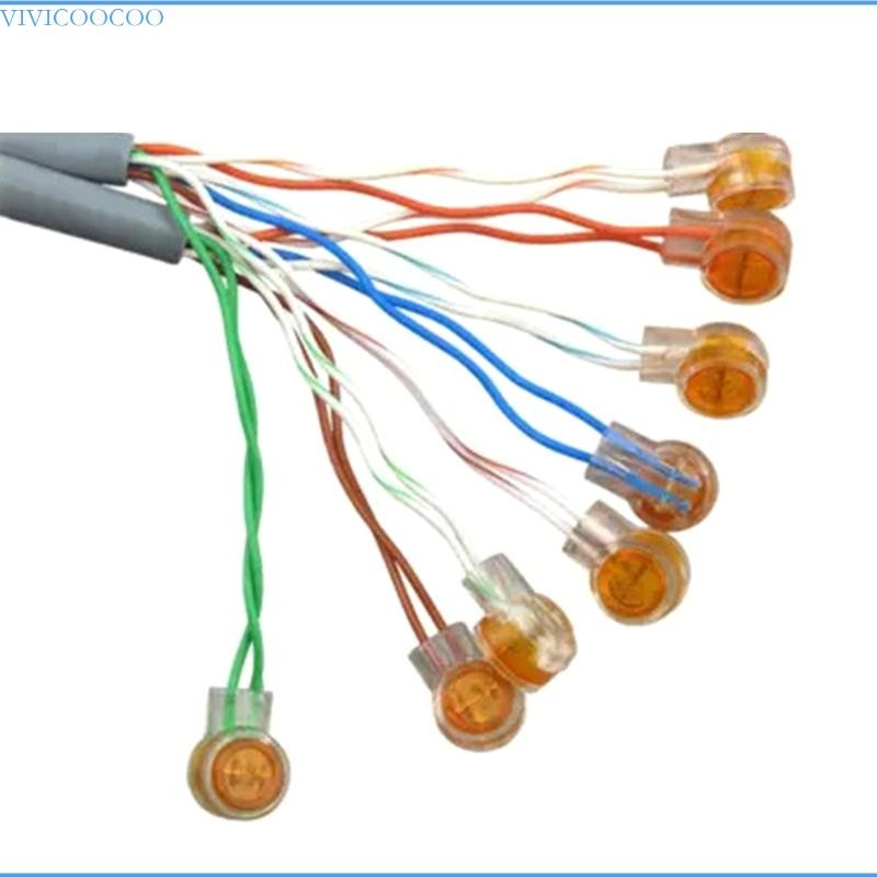 VIVI 200 ชิ้นโทรศัพท์ขั้วต่อสายไฟก้นลวด Splice Connector UY2 Crimp Terminal