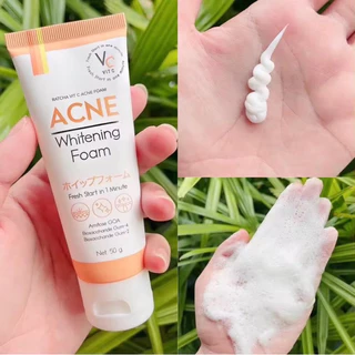 [ของแท้ โค้ดเยอะ ไลฟ์ลด50%] โฟมฉัตร VC Vit C Acne Foam วิตซี แอคเน่โฟม
