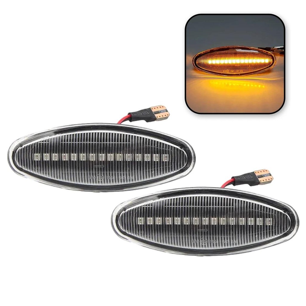 โปร่งใสเลนส์กันชนด้านข้างไฟเลี้ยวไฟสัญญาณ Fit สําหรับ Jaguar S-Type XK8 XKR XJ X350 2005 2004 2003