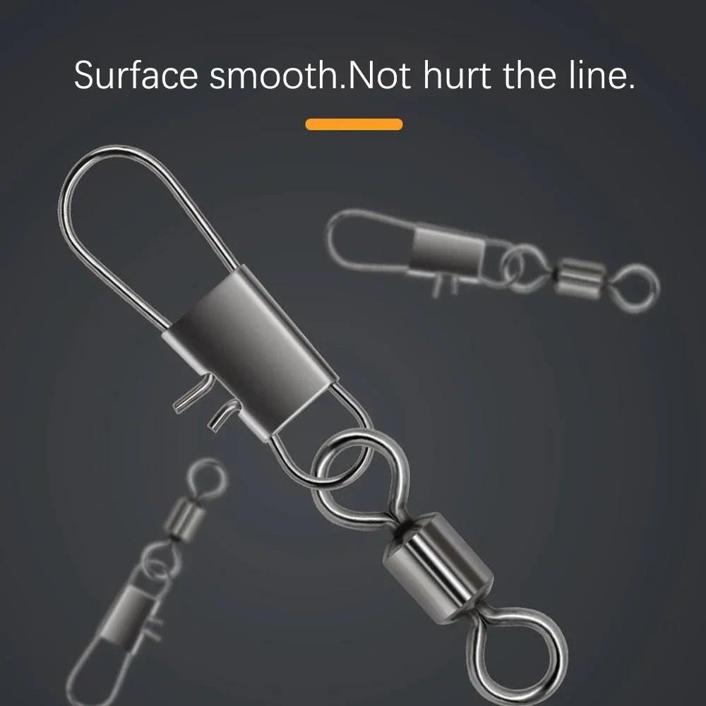 เบอริ่งหมุนสแตนเลส 50 ชิ้น พินเชื่อมล่อตกปลา สำหรับอุปกรณ์เสริมตกปลา - รูปที่ 4