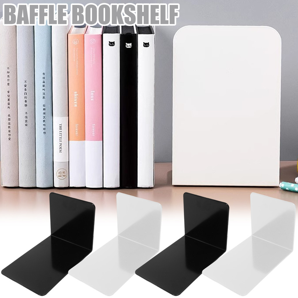 ชั้นวางหนังสือฉากกั้นเดสก์ท็อปพลาสติก 18x12x12ซม | ที่จัดระเบียบขนาดกะทัดรัดสําหรับหนังสือและเอกสารจัดเก็บสํานักงานมินิมอล4สี (สีขาว/สีดํา/โปร่งใส/โปร่งใสสีดําสีเทา)