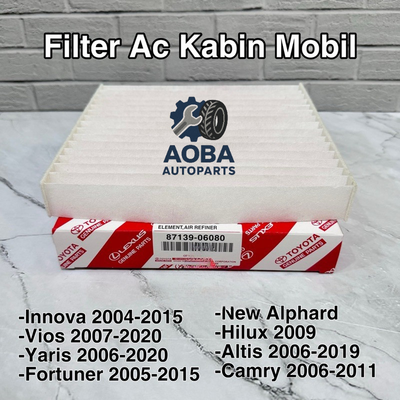 กรองแอร์ AC Innova Fortuner Yaris Vios Camry Vellfire Sienta Altis 87139-06080