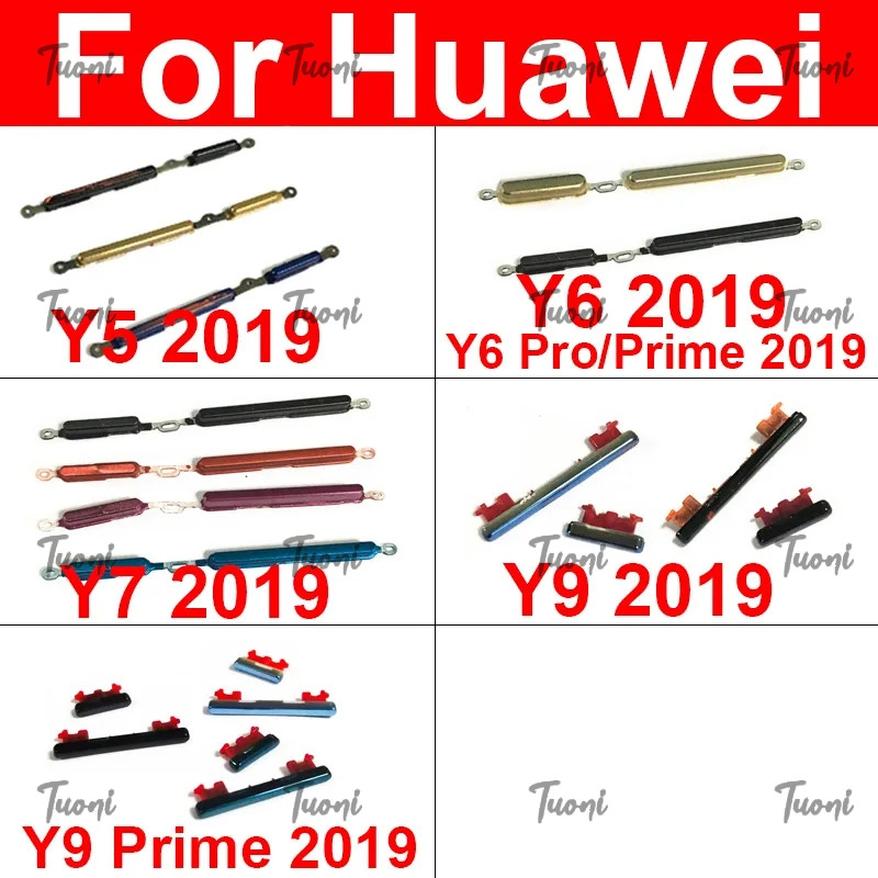 ใหม่ปริมาณเปิดปิดปุ่มด้านข้างสําหรับ Huawei Y5 Y6 Y7 Pro Y9 2019 Y6Pro Y6 Y9 Prime 2019 ปุ่มด้านข้าง
