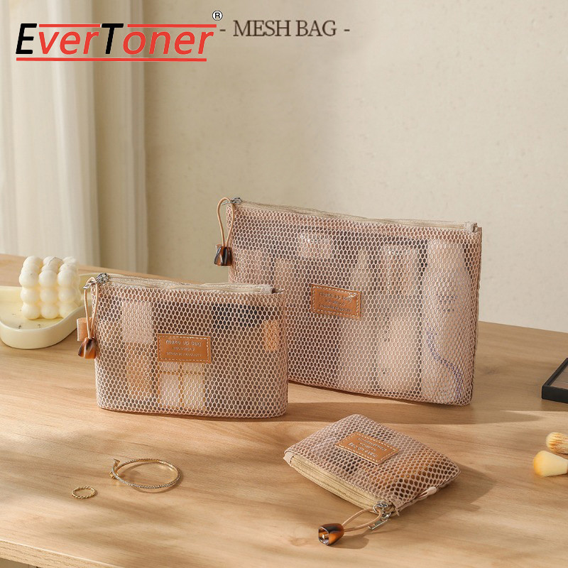 EverToner Makeup Organizer ชุดแป้งหญิงกระเป๋า Make Up Case Storage Pouch Luxury Lady Box, กระเป๋าเครื่องสําอาง, กระเป๋าจัดระเบียบสําหรับซิปเดินทาง