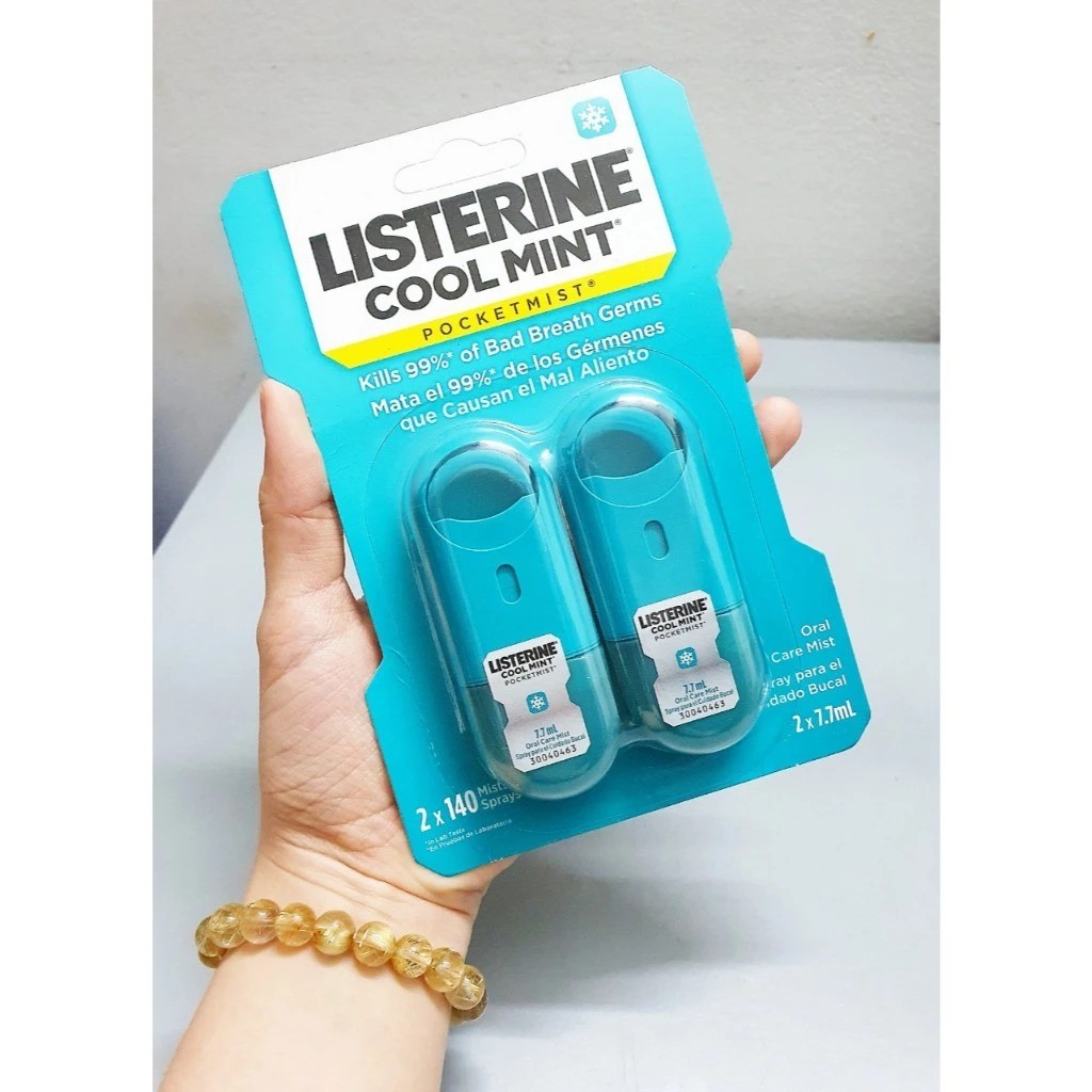 Vi 2 Listerine Mouth Spray 7,7ml Cool Mint Pockeymist USA......สหรัฐอเมริกา