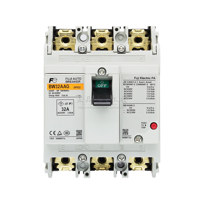 ของแท้ Fuji Circuit Breaker 3P Air Switch BW32AAG 50EAG 63EAG 100EAG 2P 20 32A