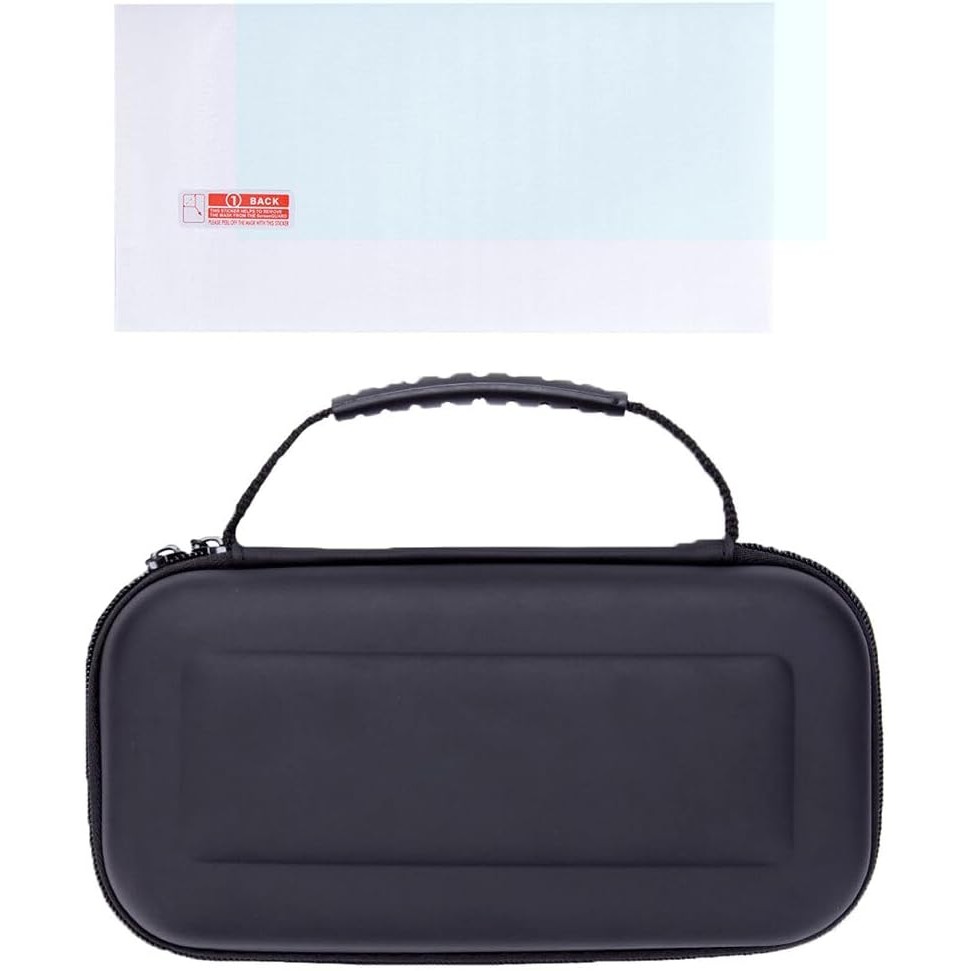 กระจกนิรภัยป้องกันหน้าจอสําหรับ Powkiddy X55 เกมคอนโซล1 + X55 / X28 เกมคอนโซลเก็บกระเป๋าถือกระเป๋า1