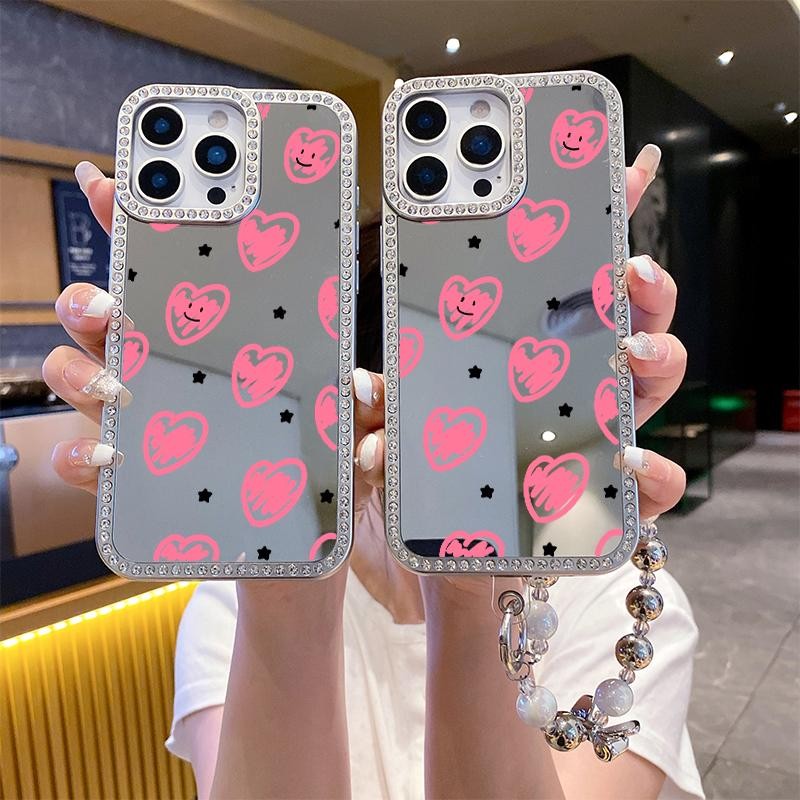 การ์ตูนยิ้มรักสําหรับiPhone 16 15 13 11 12 14 13PRO 14PRO 12PROMAX 14PROMAX 13PROMAX 13PLUS 15PLUSเค