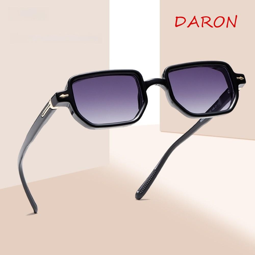 DARON Square Frame Glasses, Punk Lighting Sun Glasses, Personalized UV Protection Vintage Multicolor