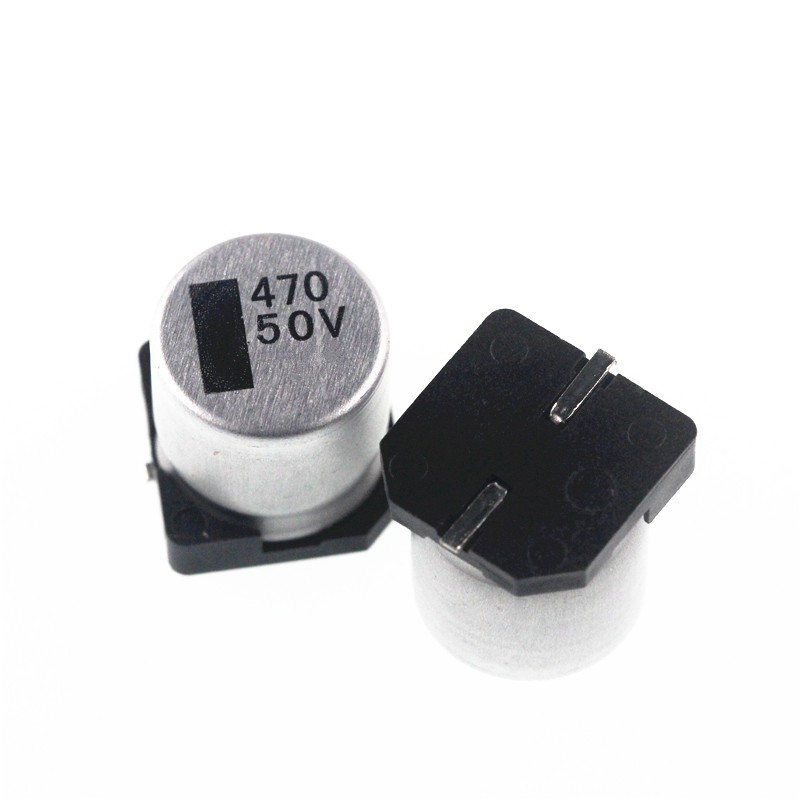 10 ชิ้น Patch ตัวเก็บประจุอลูมิเนียมอิเล็กโทรลีติค 50V 470UF 50V470UF R365