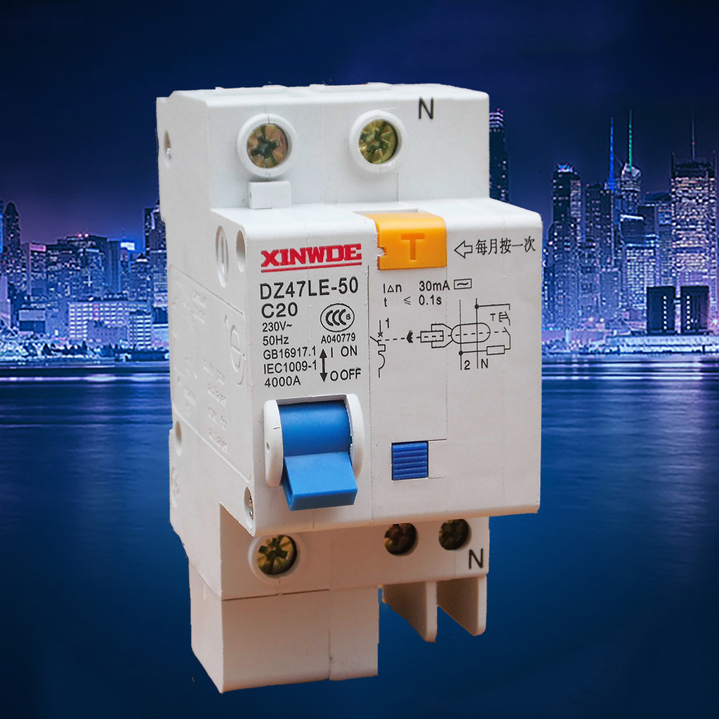 เบรกเกอร์ DZ47LE-63 วงจร Micro Air เครื่องทําน้ําอุ่นรั่วสวิตช์ป้องกันไฟฟ้าช็อต 1p40A32A pxb7