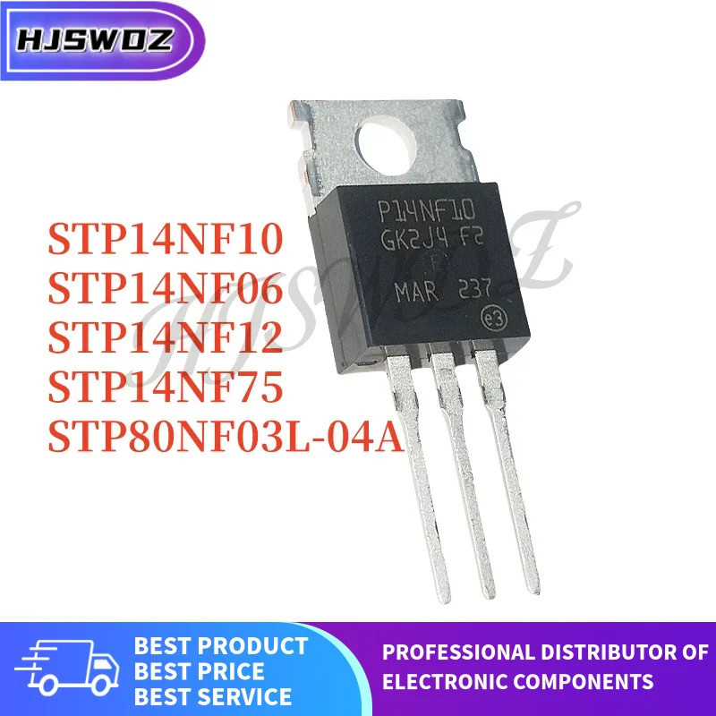 5PCS STP14NF75 P14NF75 STP14NF06 P14NF06 STP14NF10 P14NF10 STP14NF12 P14NF12 STP80NF03L-04A 80NF03L-